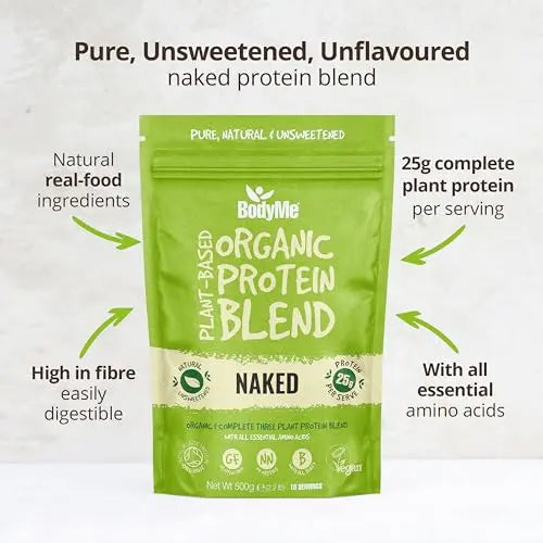 BodyMe Organic Vegan Protein Powder Blend, Naked Natural - Unsweetened, Low Carb BodyMe Au supplements
