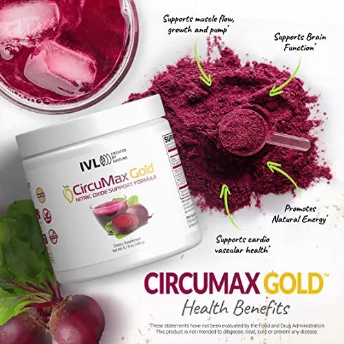 IVL - CircuMax Gold - Nitric Oxide Supplement Powder Boost - Organic Beets - Beetroot IVL Au supplements