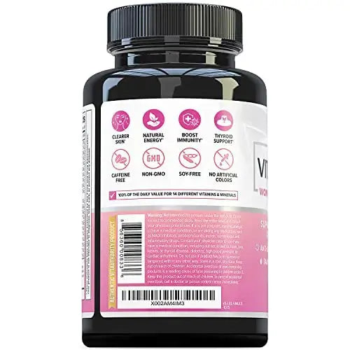 Vitauthority Multivitamin for Women Women’s Daily Multi-Vitamin Supplement with DIM, Iodine, Ashwagandha Supports Youthful Complexion Vitauthority Au supplements