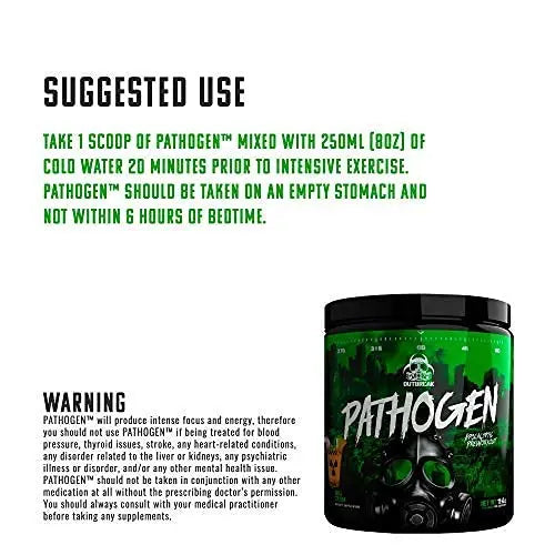 Pathogen Pre Workout - Energy Boosting Preworkout Powder, Energy Inducing Stimulants Outbreak Au supplements