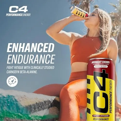 C4 Energy Carbonated Zero Sugar Energy Drink, Pre Workout Drink + Beta Alanine, Midnight Cellucor Au supplements