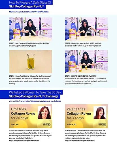 SkinPep® Collagen Re-Nu Liquid Shot Sachet 15-30 Day Supply - The Anti-Ageing Daily Collagen Drink Mix SkinPep Au supplements