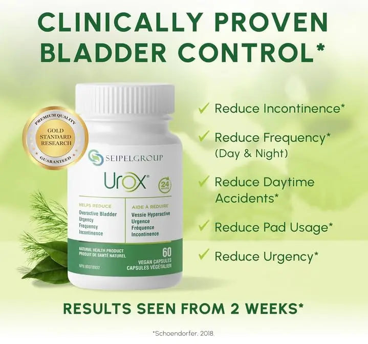 UROX Bladder Control, Safe and Effective Bladder Support Supplement for Men & Women, Helps Reduce Urinary Leakage, Frequency, Urgency, 180 Vegetarian Capsules UROX Au supplements