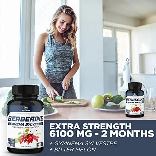 BMVINVOL 5-in-1 Berberine Supplement 6100mg with Ceylon Cinnamon, Gymnema Sylvestre BMVINVOL Au supplements