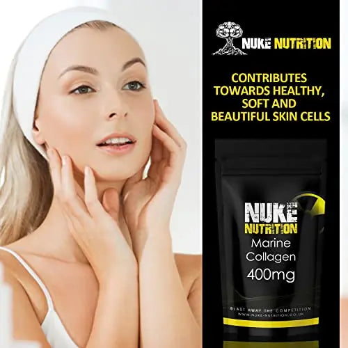 Nuke Nutrition Marine Collagen Capsules - 400mg - 60 Capsules - High Strength Collagen Nuke Nutrition Au supplements