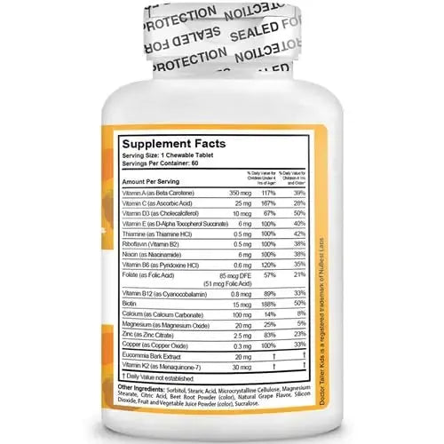 NuBest Doctor Taller Kids - Kids Multivitamins, Toddler Vitamins - Support Healthy, Immunity and Bone Strength for Ages 2 to 9 NuBest Au supplements