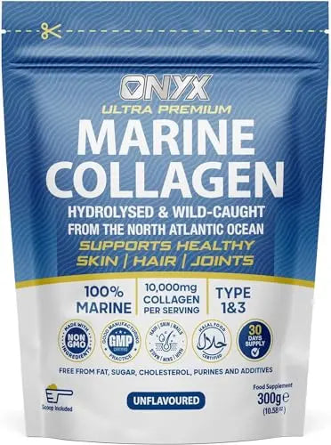Onyx Marine Collagen Powder 10000mg (Type I & III) | Wild-Caught Arctic Cod ONYX INGREDIENTS 101 Au supplements