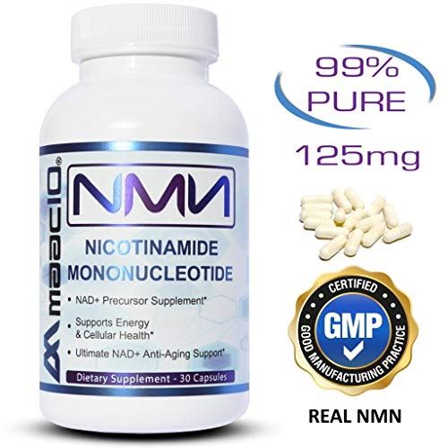 MAAC10 NMN Supplement Real Nicotinamide Mononucleotide (NMN 125mg Capsules). The Most Powerful NAD+ Precursor More Stable Than Riboside. We use 99% Pure Pharmaceutical Grade Stabilized NMN (30 Count) MAAC10 Au supplements