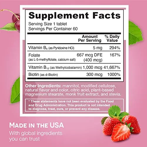 EZ Melts Dissolvable Energy, Memory & Mood Enhancer, Blend of B-Vitamins, Sugar-Free EZ Melts Au supplements