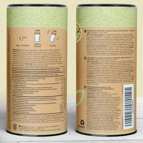 Vegan Protein Powder - Vanilla Flavour - Plant-Based High Protein Powder - 25g Protein per 36g Serving Nutravita Au supplements