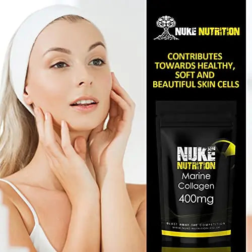 Nuke Nutrition Marine Collagen Capsules - 400mg - 120 Capsules - High Strength Collagen Nuke Nutrition Au supplements