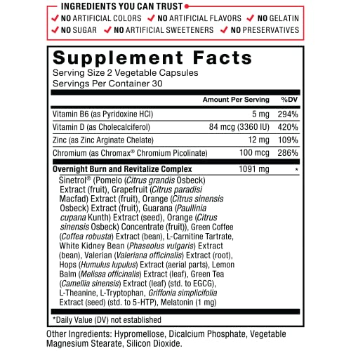 Force Factor LeanFire PM Weight Loss Pills for Women & Men, Fat Burner & Overnight Force Factor Au supplements