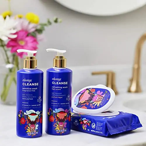 Always Cleanse Feminine Intimate Wash For Women, Ph Balanced For Sensitive Skin, Fragrance-Free Always Au supplements