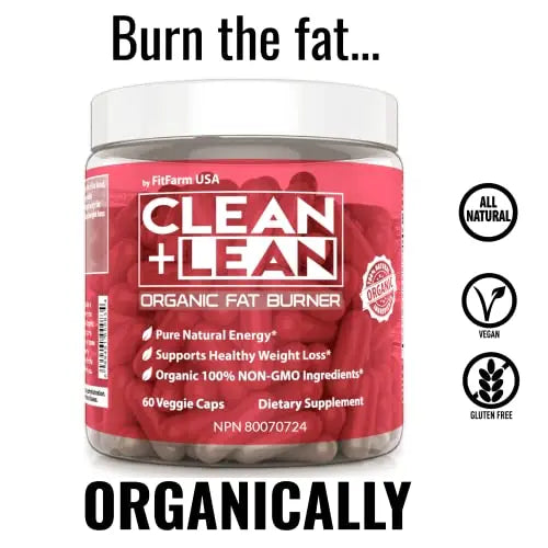 Clean+Lean-Organic Fat Burner by FitFarm USA - Worlds First Organic Fat Burner Supports FIT FARM USA Au supplements