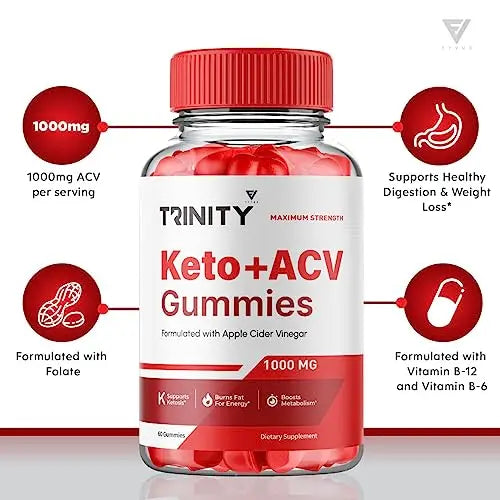 (3 Pack) Trinity Keto, Trinity Keto ACV Gummies - Trinity Keto ACV Gummies Advanced Apple Fyvus Au supplements