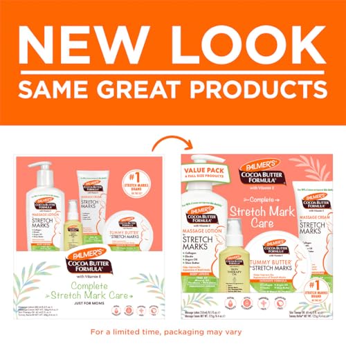 Palmer's Cocoa Butter Formula Pregnancy Skin Care Kit for Stretch Marks and Scars, Dermatologist Approved