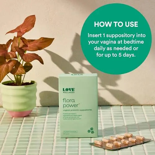 Love Wellness Vaginal Probiotic Suppositories, Flora Power | Fast-Acting Love Wellness Au supplements