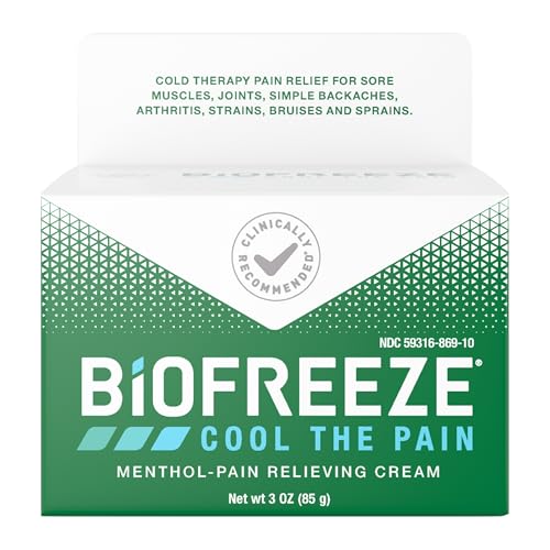 Biofreeze Pain Relief Cream for Knee, Neck, Hip, Joint, Shoulder, & Simple Backache, Arthritis Pain Reliever, Sore Muscle Relief, Cooling Menthol Pain Cream, 3 Oz Biofreeze Au supplements