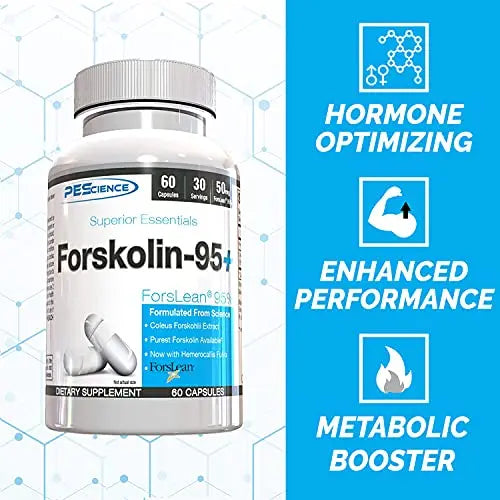 PEScience Forskolin Capsules, 95% Pure Forskolin Extract, Patented ForsLean, 60 Count PEScience Au supplements