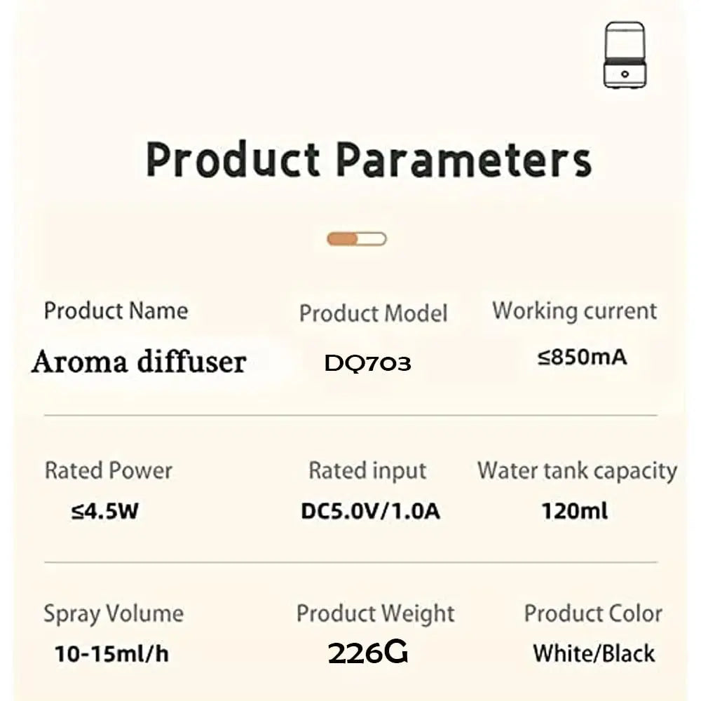 Candlelight Flame Air Diffuser,Portable Essential Oil Diffuser Noiseless 120ML Aroma Diffuser Waterless AEKAN Au supplements