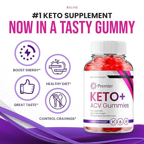 Rillvo (3 Pack) Premier Keto ACV Gummies - Official - Keto Premiere ACV Advanced Formula Rillvo Au supplements