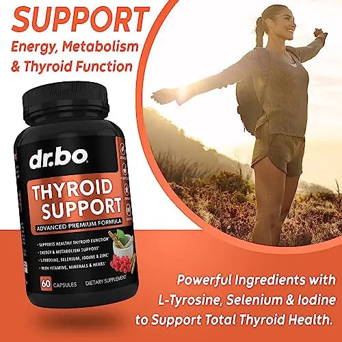 Thyroid Support for Women & Men Supplement - Natural Metabolism, Mood & Energy Enhancer DR. BO Au supplements
