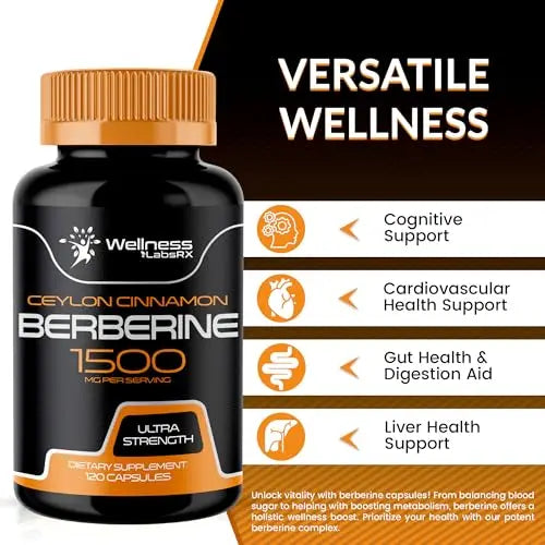 WELLNESS LABSRX Berberine Supplement 1500mg - Liposomal Berberine with Ceylon WELLNESS LABSRX Au supplements