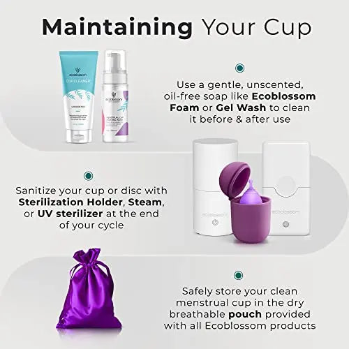 CareCup Menstrual Cups - Set of 2 Reusable Period Cups - Premium Design with Soft, Flexible Carecup Au supplements