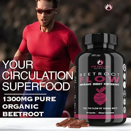 Beet Root Capsules Organic Beet Root Powder 1300mg | Natural Nitric Oxide Booster THE ENCLARE NUTRITION Au supplements