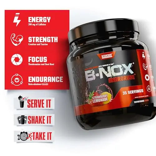 Betancourt Nutrition B-Nox Androrush Pre Workout with Creatine Blend | BCAAs & Beta Betancourt Nutrition Au supplements