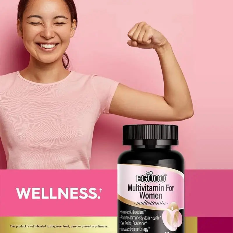 EGUOO Women’s Multivitamin 90 Capsules - Vitamin C, E, Biotin & Folic Acid for Energy, Immune Support, Brain, Heart, Eye & Bone Health EGUOO Au supplements