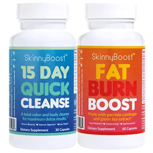 SkinnyBoost Fat Burn & 15 Day Quick Cleanse KIT-Vegan Capsules, Easy to Use: Detox SkinnyBoost Au supplements