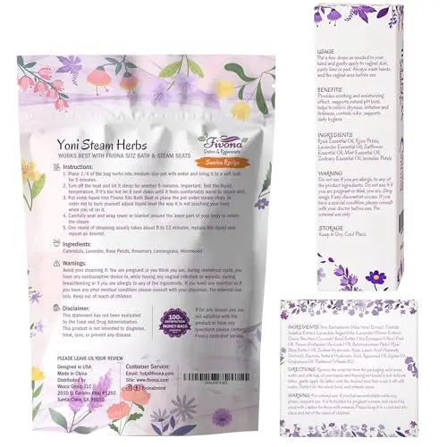 FIVONA Yoni Care Kit 4 in 1 - pH Balanced Natural Yoni Oil, Herbal Bar Soap for Feminine V Wash, Detox FIVONA Au supplements