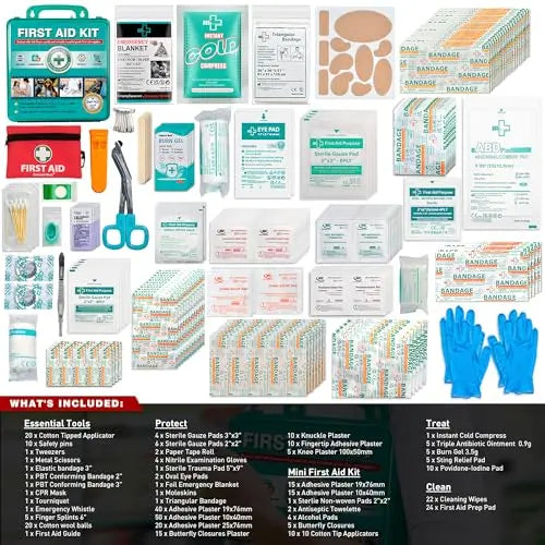 General Medi 360 Pieces Hardcase First Aid Kit - Comprehensive Large First Aid Box General Medi Au supplements