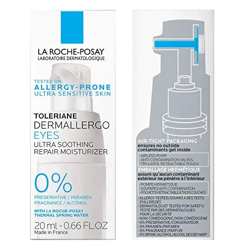 La Roche-Posay Toleriane Dermallergo Eye Cream Soothing Repair Moisturizer, Soothes and Comforts Sensitive Skin La Roche-Posay Au supplements