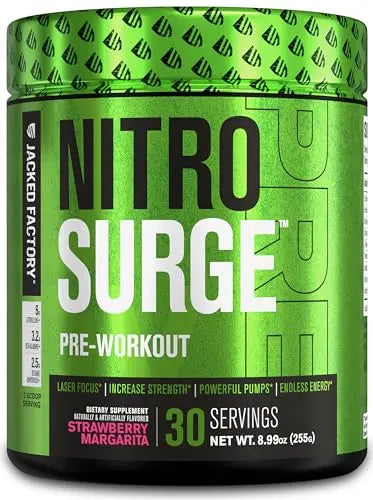 NITROSURGE Pre Workout Supplement - Endless Energy, Instant Strength Gains Jacked Factory Au supplements