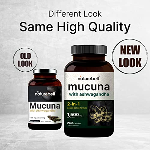 Mucuna Pruriens Capsules, Triple Strength 1500mg Per Serving, 2 in 1 Formula NatureBell Au supplements