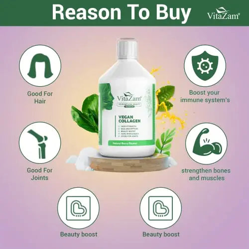 VitaZam Vegan Collagen Liquid 5000mg Hydrolyzed Collagen Peptides for Women VitaZam Au supplements