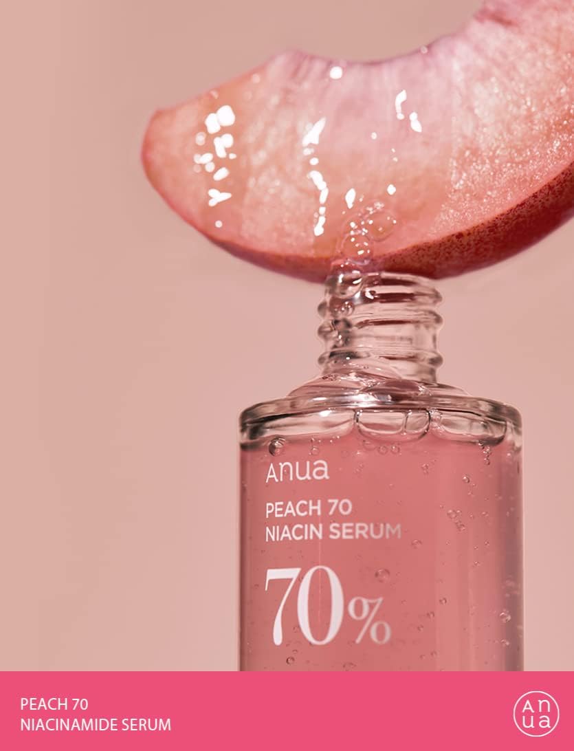Anua Peach 70 Niacinamide Serum, Daily Glow Serum For Face, Skin Tone & Dullness Care with Vitamin B12, Lightweight