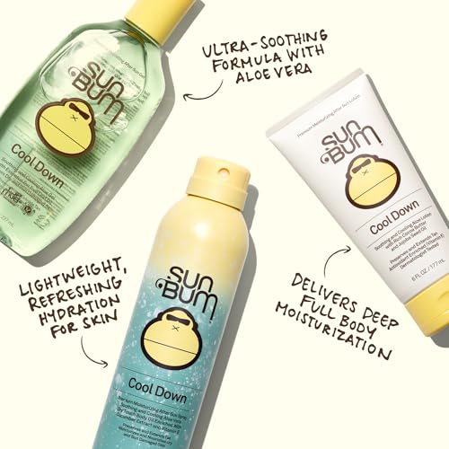 Sun Bum Cool Down Aloe Vera Gel - Vegan After Sun Care to Soothe and Hydrate Sunburn - 8 oz