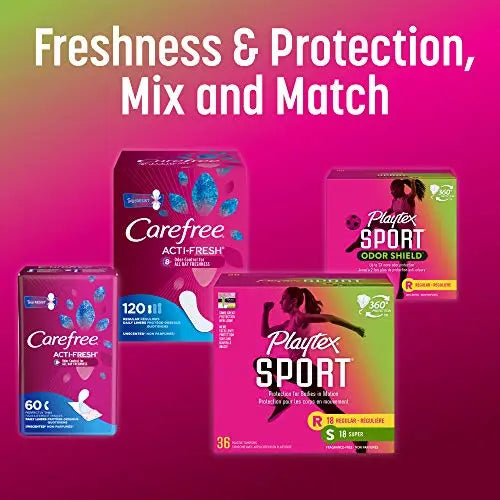 Playtex Sport Tampons, Regular Absorbency, Fragrance-Free - 48ct (Packaging May Vary) PLAYTEX Au supplements