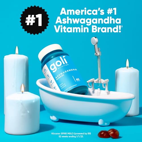 Goli Ashwagandha & Vitamin D Gummy - 60 Count - Mixed Berry, KSM-66, Vegan, Plant Based, Non-GMO, Gluten-Free & Gelatin Free Relax. Restore. Unwind, Pack of 1 Goli Au supplements