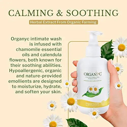 Organyc Feminine Intimate Wash for Sensitive Skin with Chamomile, Free from Chlorine, Parabens Organyc Au supplements