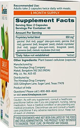Himalaya LeanCare with Garcinia Cambogia for Weight Management, 600 mg, 1 Month Supply Himalaya Herbal Healthcare Au supplements