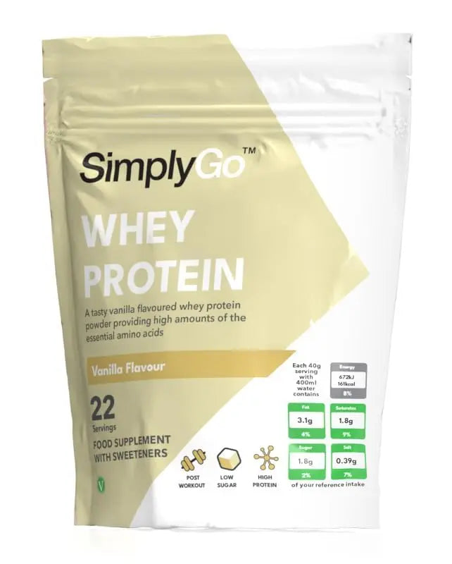 SimplyGo Whey Protein Powder | 900g | Simply Add 30g to Water, Juice or Shakes Simply Supplements Au supplements