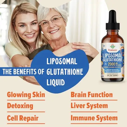 2000MG Liposomal Glutathione Liquid, 98% Absorption, Glutathione Liquid Supplement Prunucis Au supplements