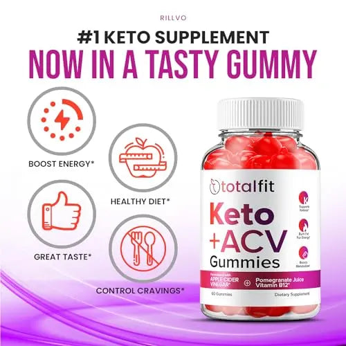 (3 Pack) Total Fit Keto ACV Gummies - Official - Keto TotalFit ACV Advanced Formula Plus Rillvo Au supplements