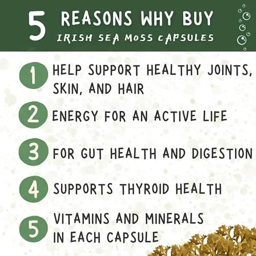 healblend Organic Irish Moss, Bladderwrack, Burdock, & BioPerine - 1405mg with Black Pepper healblend Au supplements